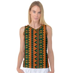 African Pattern Texture Women s Basketball Tank Top by Ravend