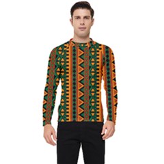 African Pattern Texture Men s Long Sleeve Rash Guard by Ravend