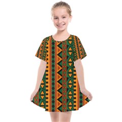 African Pattern Texture Kids  Smock Dress by Ravend