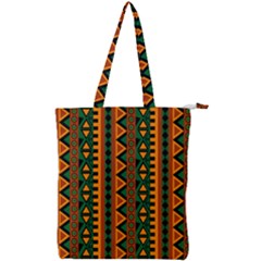 African Pattern Texture Double Zip Up Tote Bag by Ravend