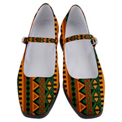 African Pattern Texture Women s Mary Jane Shoes by Ravend