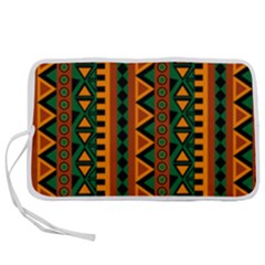 African Pattern Texture Pen Storage Case (m) by Ravend