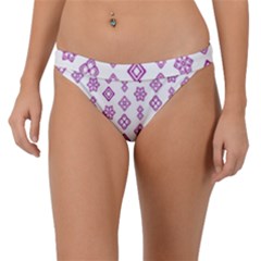 Geometric Pattern Purple Pattern Band Bikini Bottom by Ravend