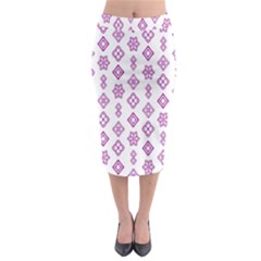 Geometric Pattern Purple Pattern Midi Pencil Skirt by Ravend