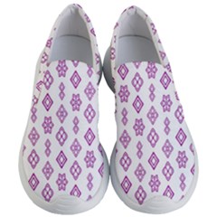 Geometric Pattern Purple Pattern Women s Lightweight Slip Ons by Ravend