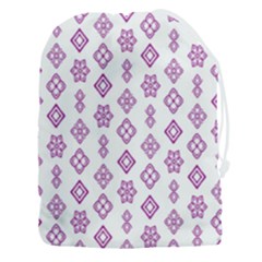 Geometric Pattern Purple Pattern Drawstring Pouch (3xl) by Ravend