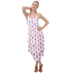 Geometric Pattern Purple Pattern Layered Bottom Dress by Ravend