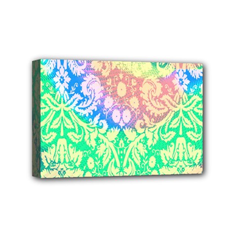 Hippie Fabric Background Tie Dye Mini Canvas 6  X 4  (stretched) by Ravend