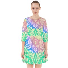 Hippie Fabric Background Tie Dye Smock Dress by Ravend