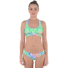 Hippie Fabric Background Tie Dye Cross Back Hipster Bikini Set by Ravend