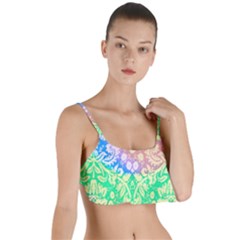 Hippie Fabric Background Tie Dye Layered Top Bikini Top  by Ravend