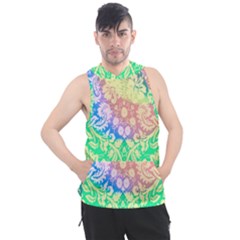 Hippie Fabric Background Tie Dye Men s Sleeveless Hoodie by Ravend