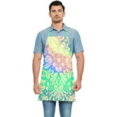 Hippie Fabric Background Tie Dye Kitchen Apron by Ravend