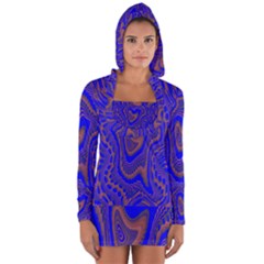 Optical Illusion Illusion Pattern Long Sleeve Hooded T-shirt by Ravend