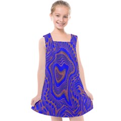 Optical Illusion Illusion Pattern Kids  Cross Back Dress by Ravend