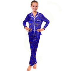 Optical Illusion Illusion Pattern Kid s Satin Long Sleeve Pajamas Set by Ravend