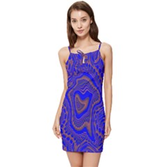 Optical Illusion Illusion Pattern Summer Tie Front Dress by Ravend