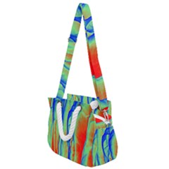 Pattern Design Decorative Art Rope Handles Shoulder Strap Bag by Ravend