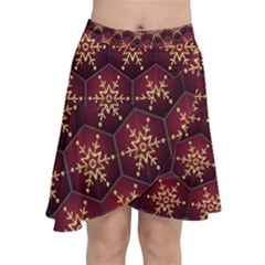 Background Pattern Icon Design Chiffon Wrap Front Skirt by Ravend