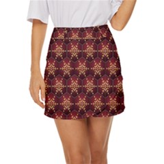 Background Pattern Icon Design Mini Front Wrap Skirt by Ravend