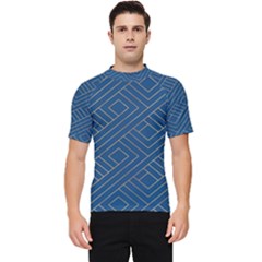 Abstract Geometry Pattern Men s Short Sleeve Rash Guard by Ravend