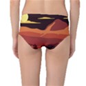 Mountain Forest Full Moon Mid-Waist Bikini Bottoms View2