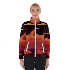 Mountain Forest Full Moon Women s Bomber Jacket