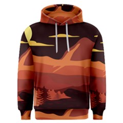 Mountain Forest Full Moon Men s Overhead Hoodie by Ravend