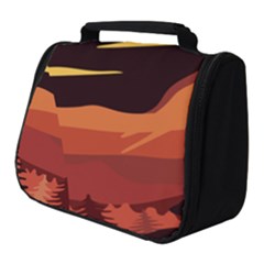 Mountain Forest Full Moon Full Print Travel Pouch (small) by Ravend