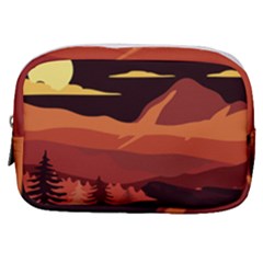 Mountain Forest Full Moon Make Up Pouch (small) by Ravend