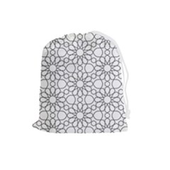 Flower Branch Corolla Wreath Lease Drawstring Pouch (large) by Ravend