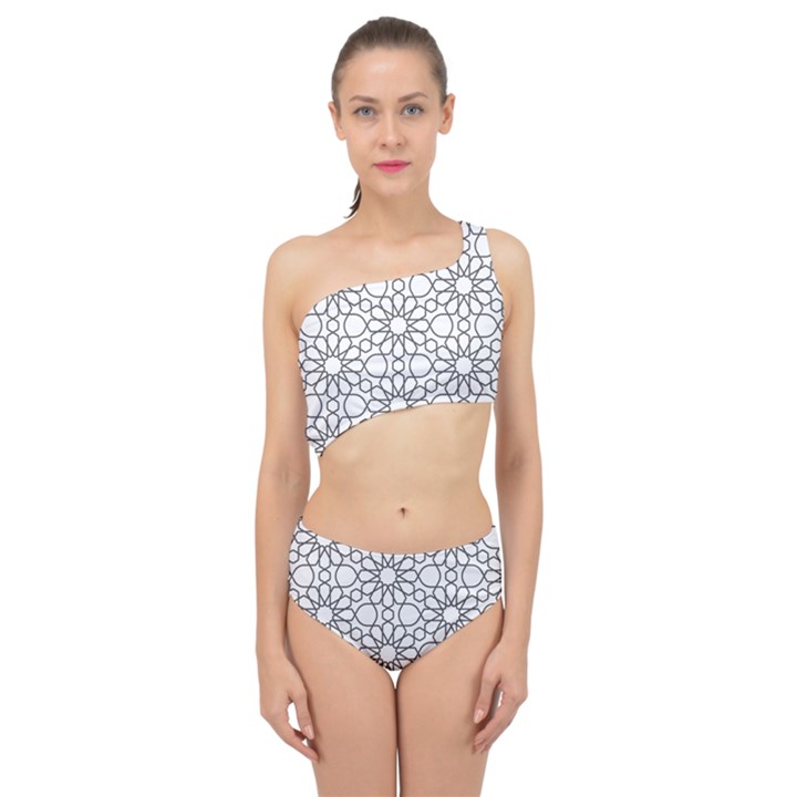 Flower Branch Corolla Wreath Lease Spliced Up Two Piece Swimsuit