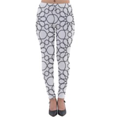 Flower Branch Corolla Wreath Lease Lightweight Velour Leggings by Ravend