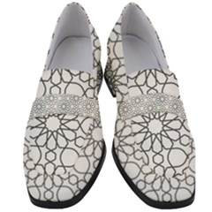 Flower Branch Corolla Wreath Lease Women s Chunky Heel Loafers by Ravend