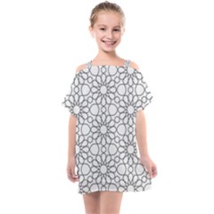 Flower Branch Corolla Wreath Lease Kids  One Piece Chiffon Dress by Ravend