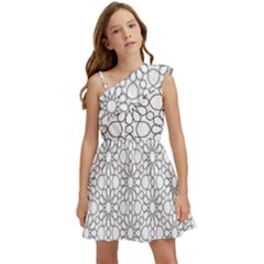 Flower Branch Corolla Wreath Lease Kids  One Shoulder Party Dress by Ravend