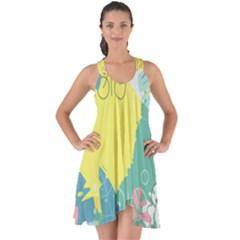 Plants Leaves Border Frame Show Some Back Chiffon Dress by Ravend