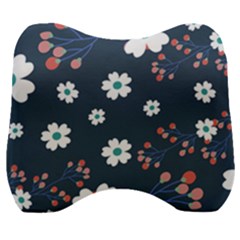 Floral Digital Paper Background Velour Head Support Cushion by Ravend