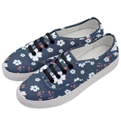 Floral Digital Paper Background Women s Classic Low Top Sneakers by Ravend