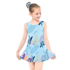 Illustration Leaves Leaf Nature Background Plant Kids  Skater Dress Swimsuit by Ravend