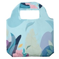 Illustration Leaves Leaf Nature Background Plant Premium Foldable Grocery Recycle Bag by Ravend