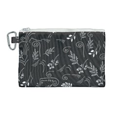 Leaves Doodle Digital Paper Foliage Canvas Cosmetic Bag (large) by Ravend