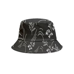 Leaves Doodle Digital Paper Foliage Inside Out Bucket Hat (kids) by Ravend