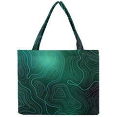 Green Line Shape Stripe Corolla Mini Tote Bag by Ravend