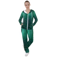 Green Line Shape Stripe Corolla Women s Tracksuit by Ravend