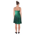 Green Line Shape Stripe Corolla Ruffle Detail Chiffon Dress View2