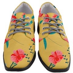 Nature Floral Flower Petal Leaves Leaf Plant Women Heeled Oxford Shoes by Ravend