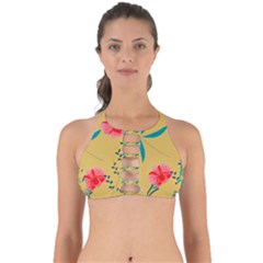 Nature Floral Flower Petal Leaves Leaf Plant Perfectly Cut Out Bikini Top by Ravend