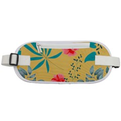 Nature Floral Flower Petal Leaves Leaf Plant Rounded Waist Pouch by Ravend