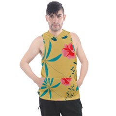 Nature Floral Flower Petal Leaves Leaf Plant Men s Sleeveless Hoodie by Ravend